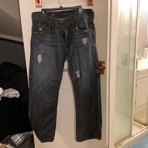 Affliction cooper relaxed boot distressed 38